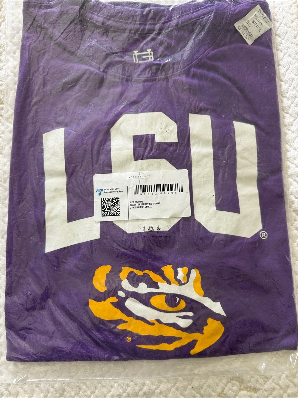 LSU Tigers Purple Graphic Tee with Tiger Eye